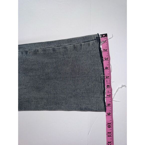 Dear John Jeanne Flare Jeans Middlebrook Stretch Denim Gray Crop Preppy Size 30 - Picture 11 of 14